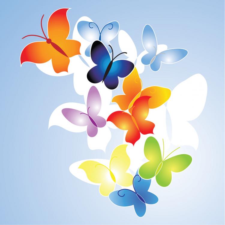 free vector Free colorful Butterfly Vector Illustration